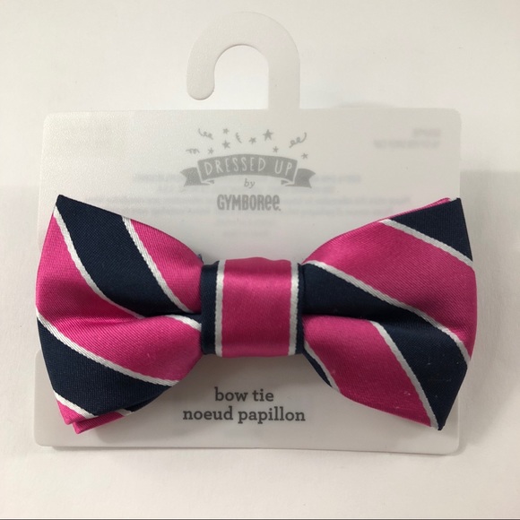 Gymboree Other - Gymboree Dressed Up Pink Blue White Stripe Bow Tie